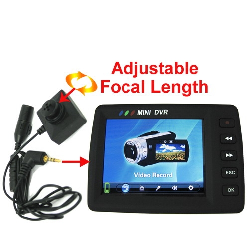 2.5 Inch LCD Screen Mini Spy DVR with Pinhole CCD Camera